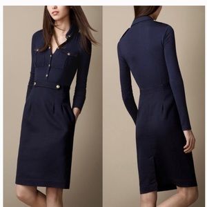 Authentic Burberry Brit Military Wool Dress Size 4